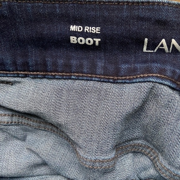 Lane Bryant Boot Cut Jeans Size 26 Cropped Raw Hem Mid Rise Stretch Color Blue - Picture 8 of 9
